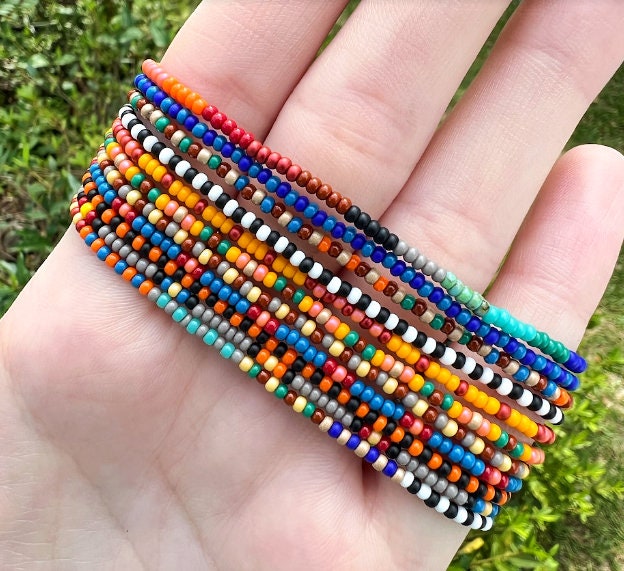 2 mm Seed Bead Bracelet Set – Delicate Layers for Everyday Comfort