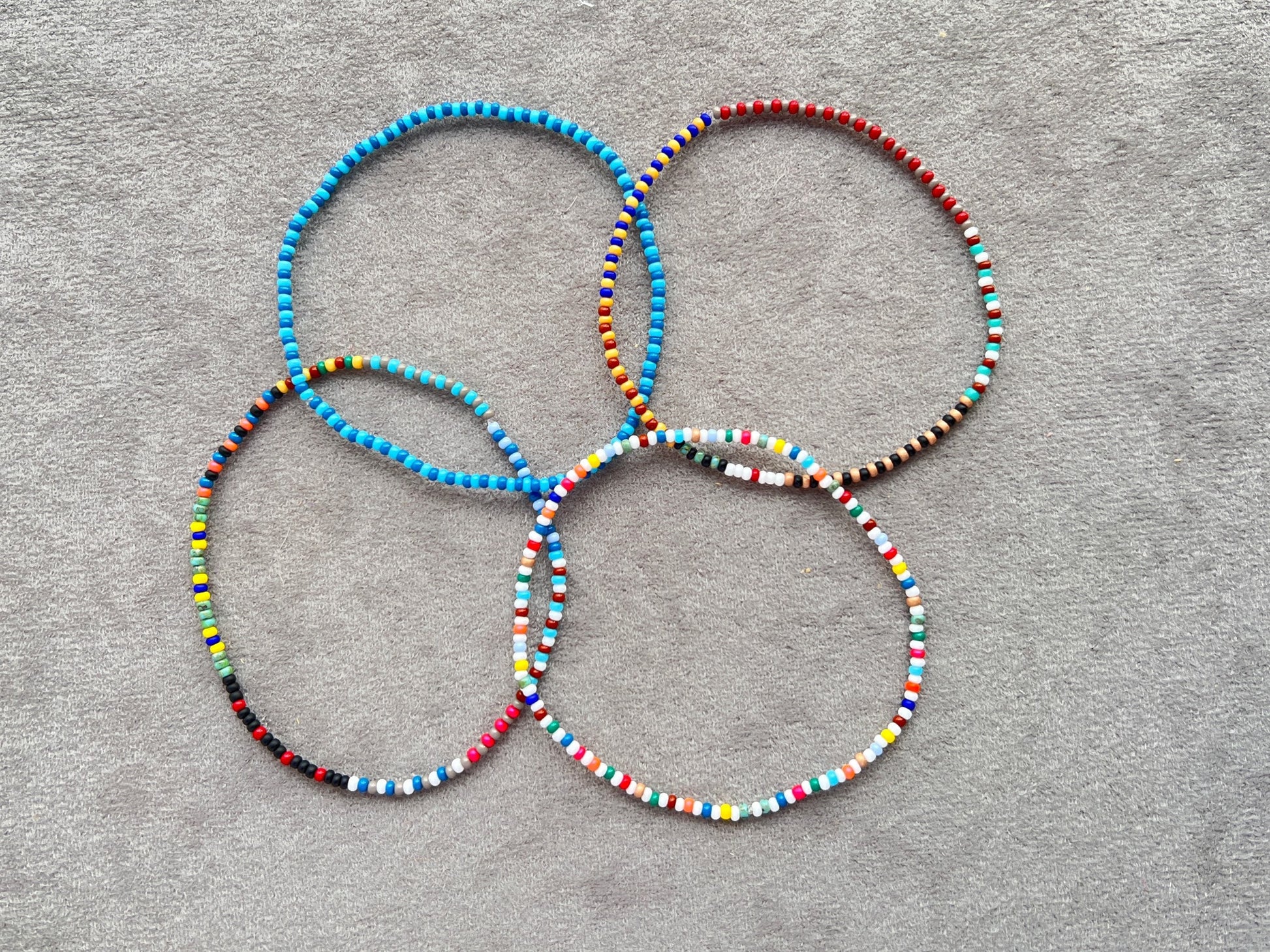 2 mm Seed Bead Bracelet Set – Delicate Layers for Everyday Comfort