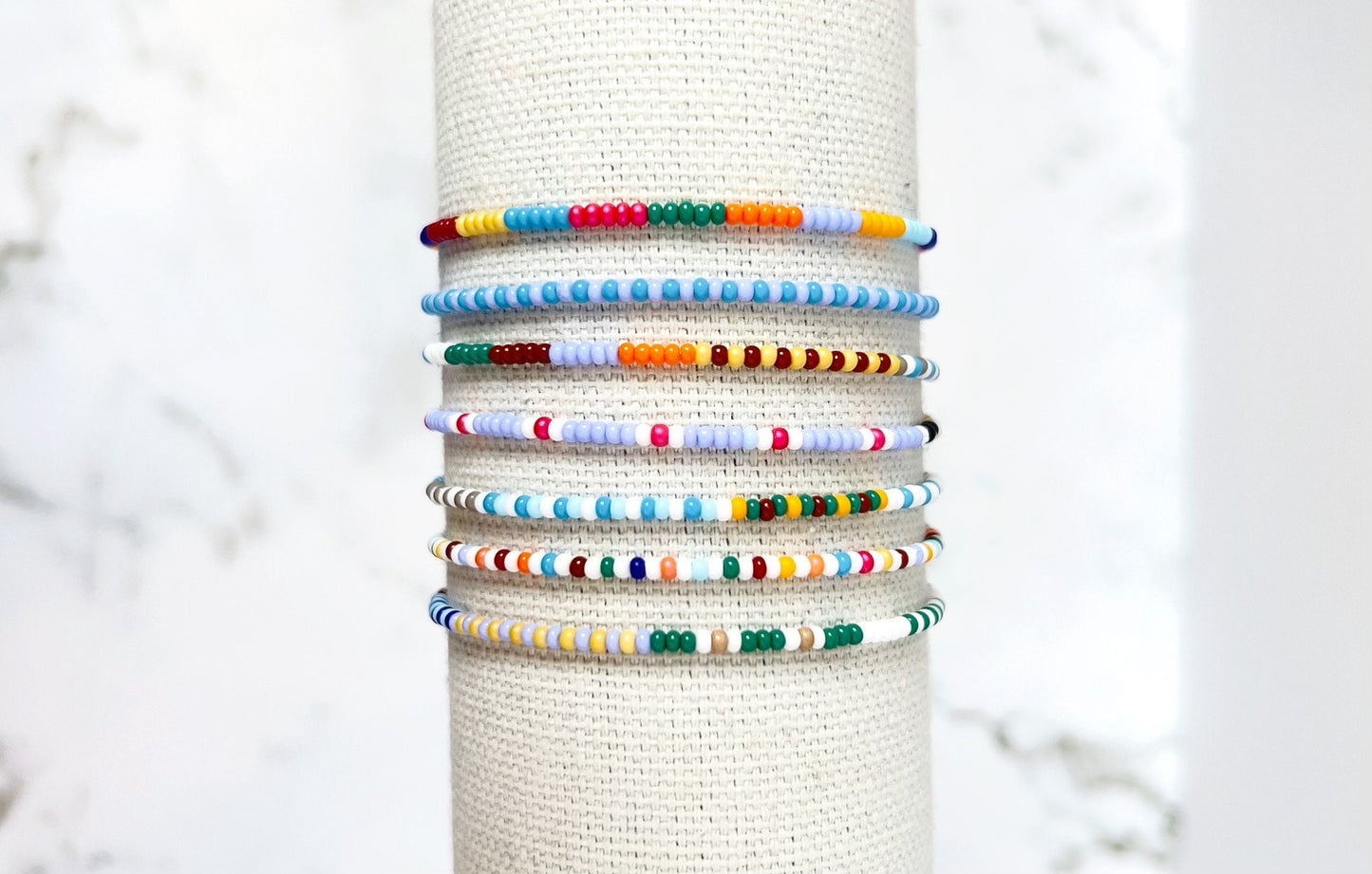 2 mm Seed Bead Bracelet Set – Delicate Layers for Everyday Comfort
