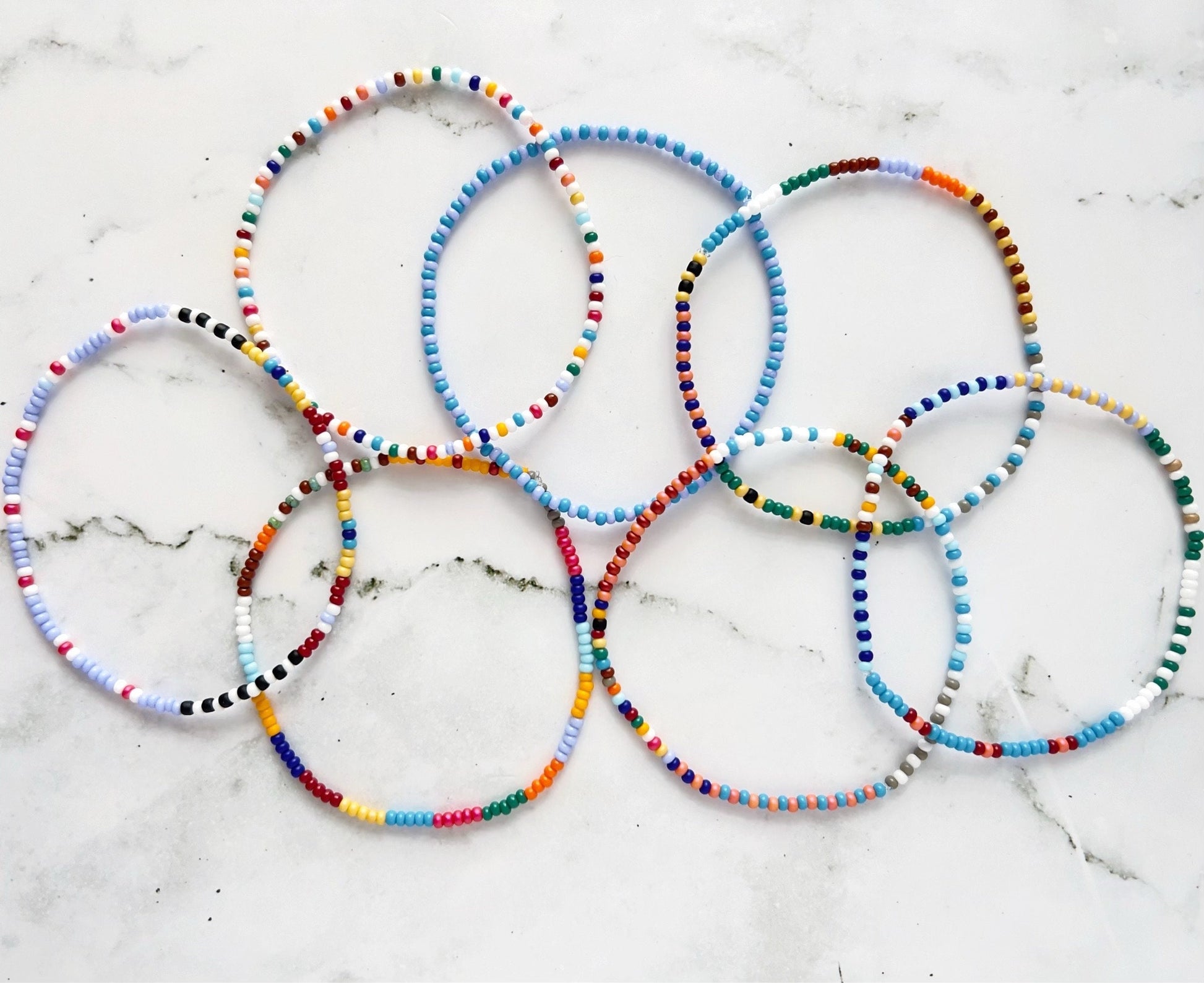 2 mm Seed Bead Bracelet Set – Delicate Layers for Everyday Comfort