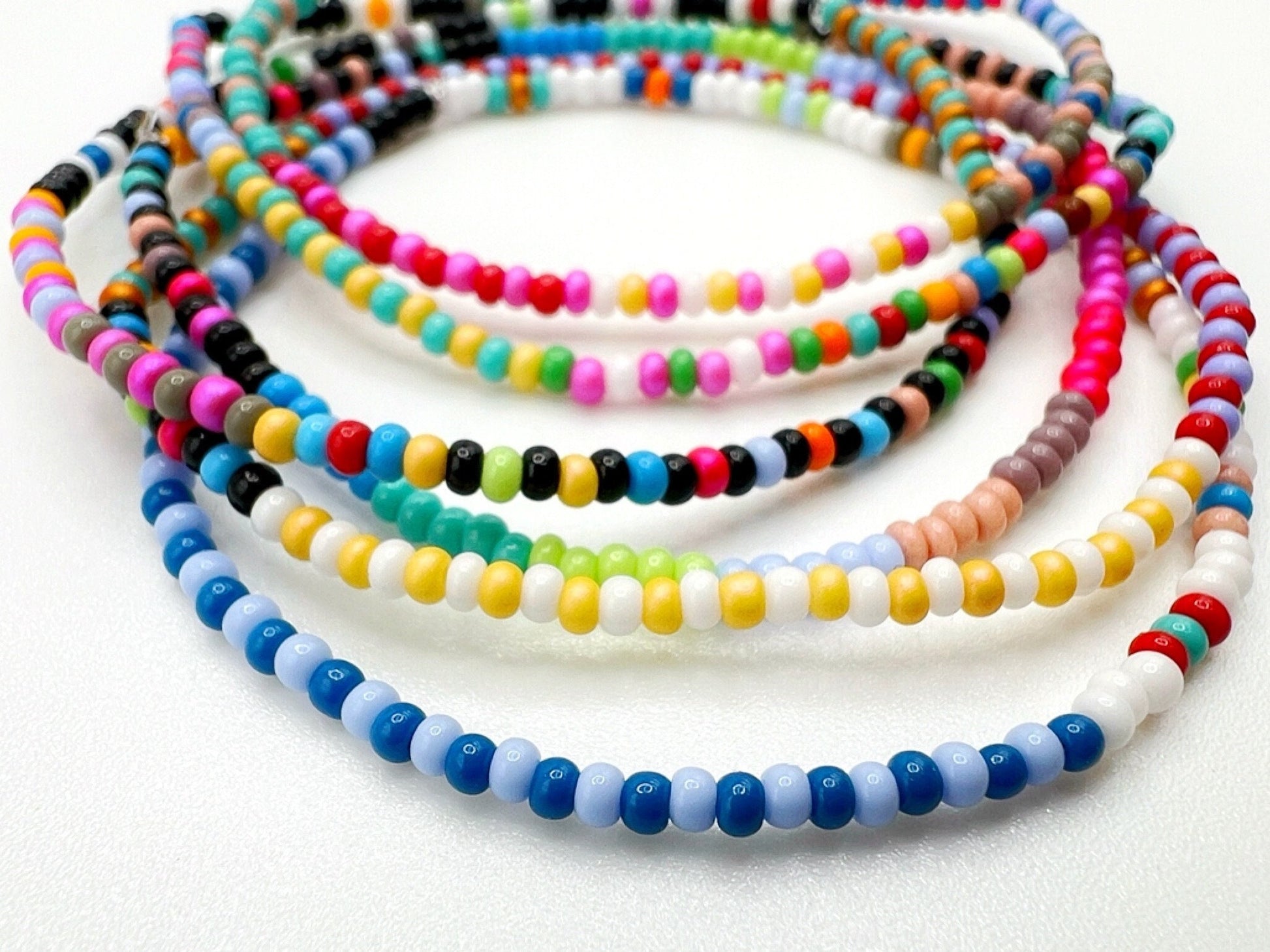 2 mm Seed Bead Bracelet Set – Delicate Layers for Everyday Comfort