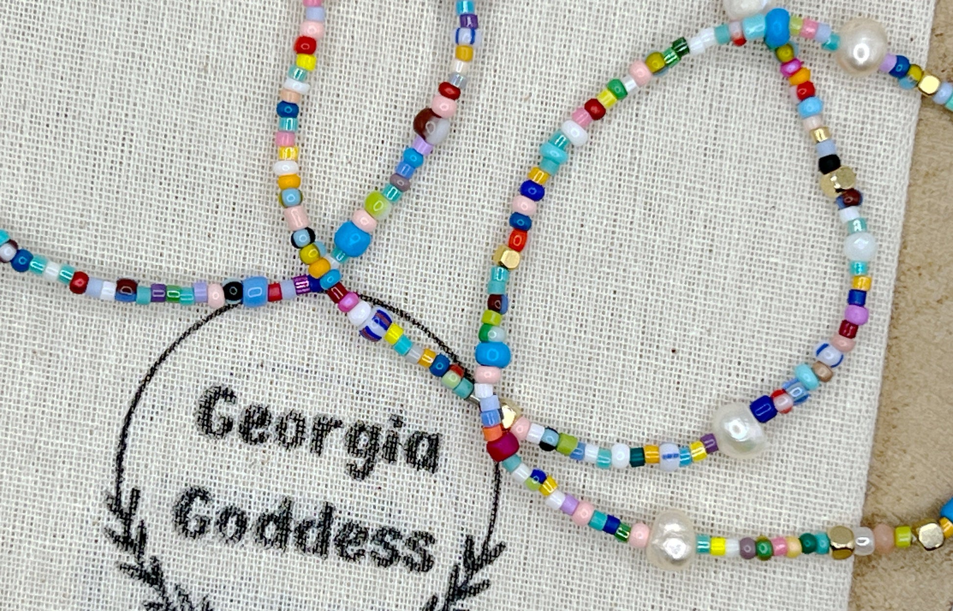 Colorful Beaded Bracelet with Freshwater Pearls, 2 mm Glass Beads, Handmade Boho Stack