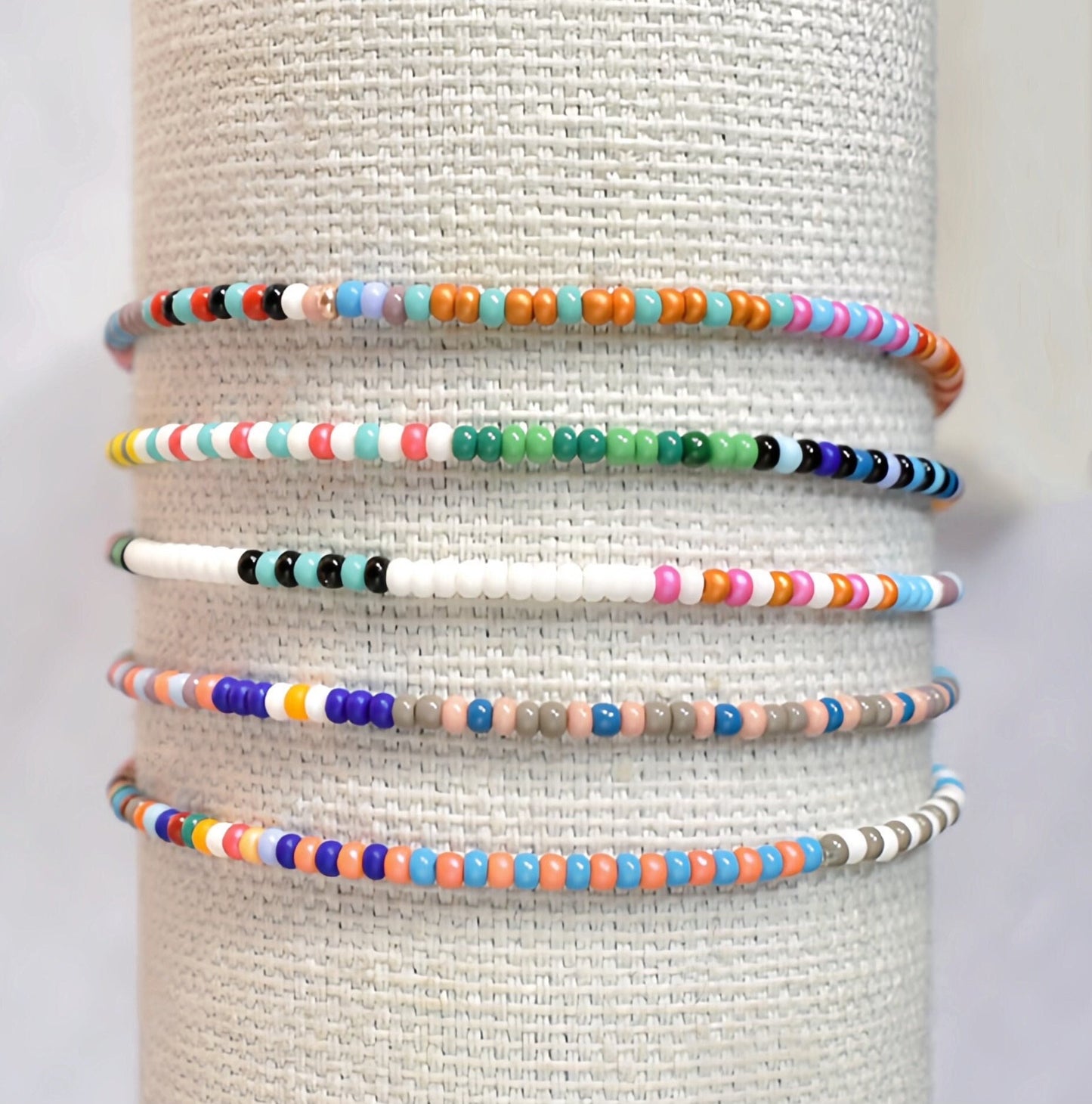 2 mm Seed Bead Bracelet Set – Delicate Layers for Everyday Comfort