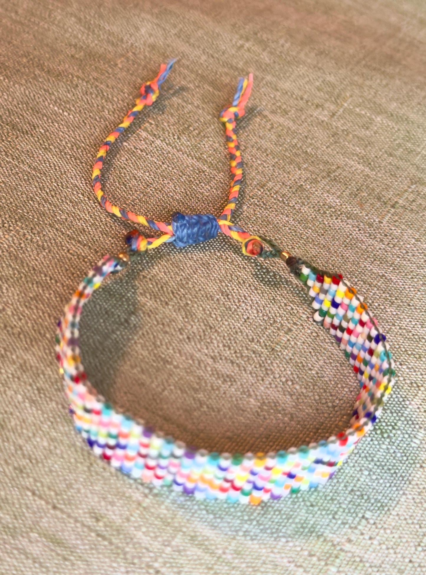 Confetti Dreams - Colorful Miyuki Beaded Loom Bracelet - Handmade - Adjustable