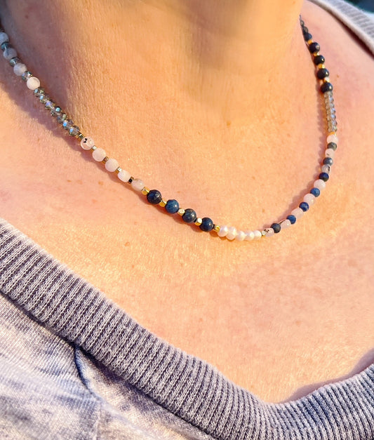 Lapis Lazuli Necklace - Handmade Gemstone Jewelry