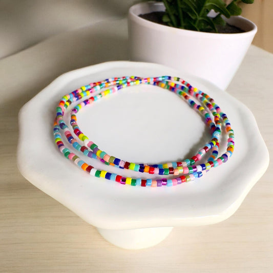 Handmade Miyuki Seed Bead Bracelet Set – Stretch Stackable Boho Jewelry