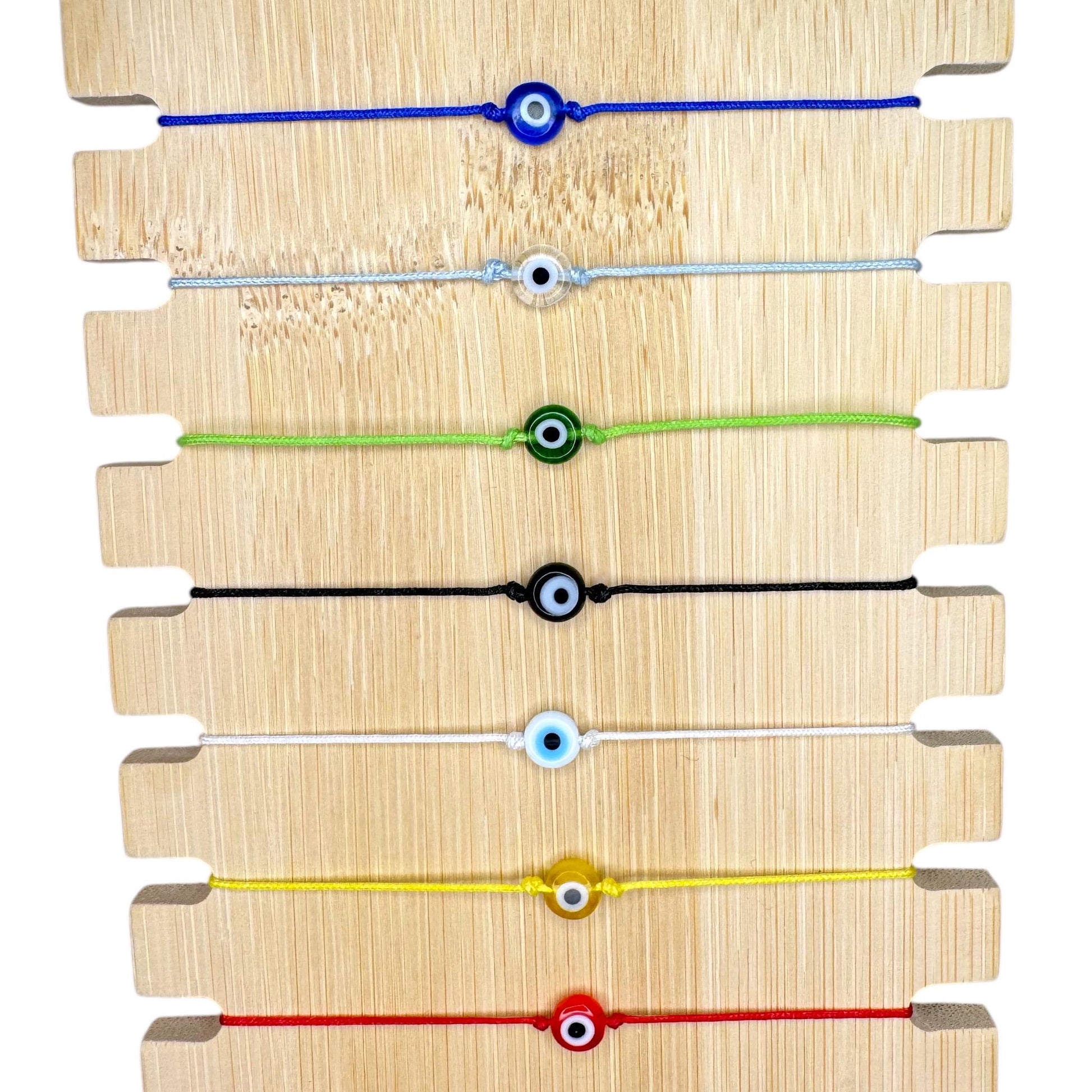 Evil Eye Protection Bracelet | Freshwater Pearl Dainty Stacking Jewelry | Good Luck Charm Gift